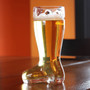 Lily's Home Das Boot Oktoberfest Beer Stein Glass, Great for Restaurants, Beer Gardens, and Parties or as a Funny Bachelor Party Gift, Combat Boot Style, (1 Liter Capacity, 9.8" H x 3.9" W x 5.7" D)