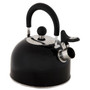 Lily's Home 2 Quart Stainless Steel Whistling Tea Kettle, the Perfect Stovetop Tea and Water Boilers for Your Home, Dorm, Condo or Apartment. (Black)