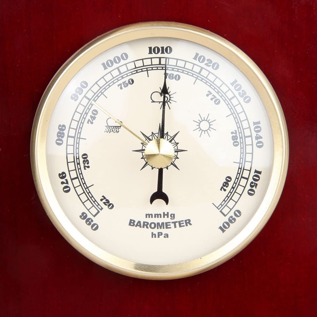 Analog Weather Station,barometer,thermometer,hygrometersilver,128mm