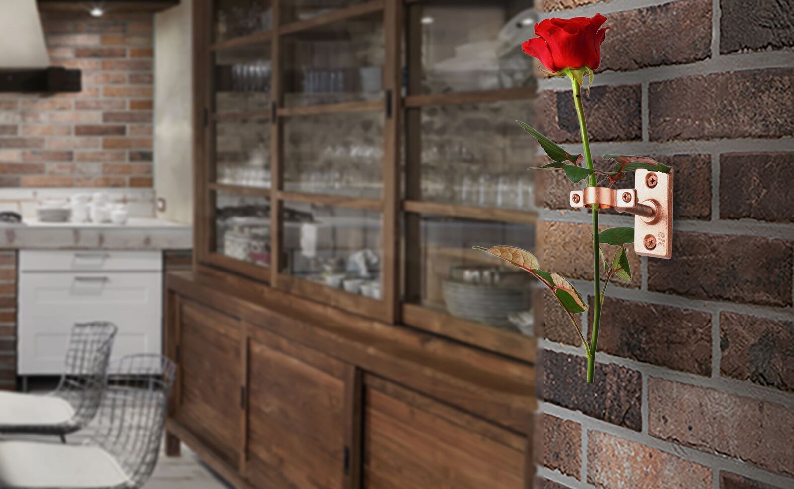 Lily's Home Support Mural De Bar Pour Bouteille De Vin, Design Industriel Avec Matériel De Montage