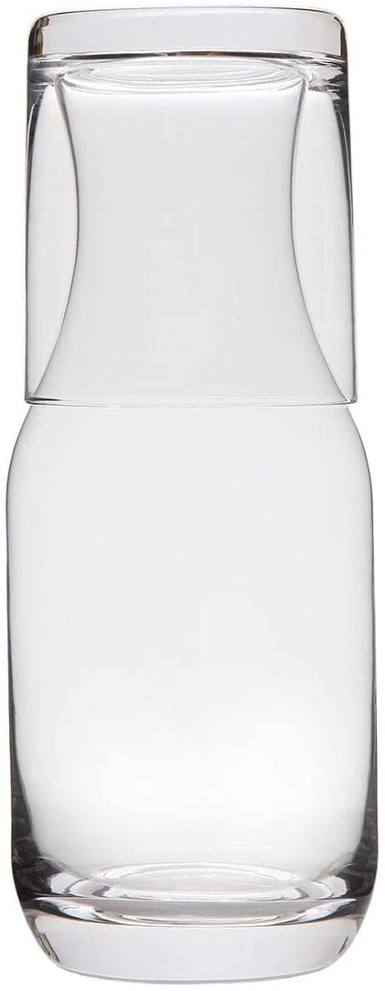 Lily's Home Bedside Night Water Carafe with Tumbler Glass, Use in Bedroom  Bathroom, or Kitchen, Use