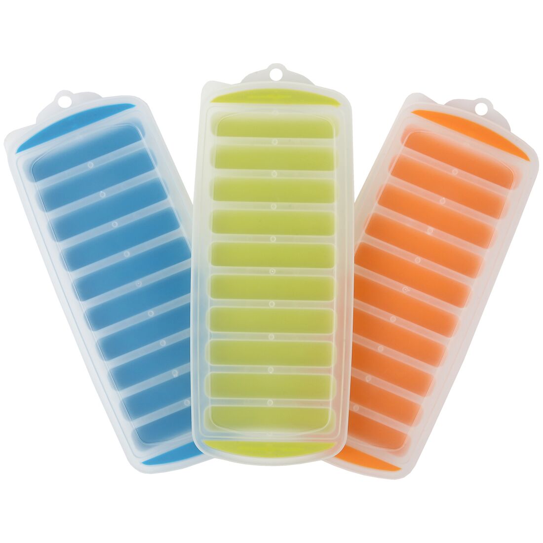  Lily's Home Silicone Narrow Ice Stick Cube Trays with Easy Push  and Pop Out Material, Ideal for Sports and Water Bottles, Assorted Bright  Colors (11 x 4 1/2 x 1, Set of 3): Home & Kitchen