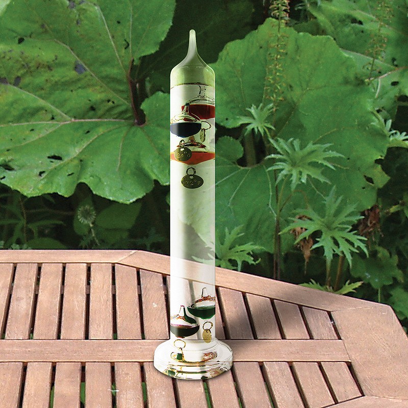 Lily's Home Analog Weather Station, with Galileo Thermometer, Glass  Barometer, and Analog Hygrometer, 5 Multi-Colored Spheres (10.5 in x 12 in)