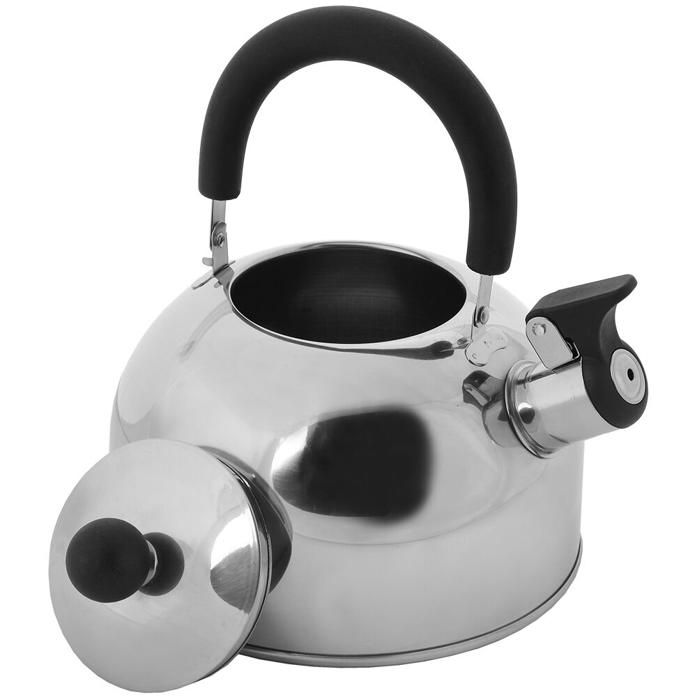 Lily's Home 2 Quart Stainless Steel Whistling Tea Kettle, the