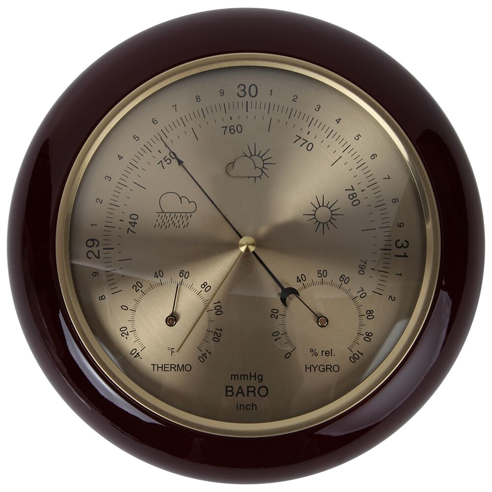 Barometer Pressure Gauge Weather Station Wall Mount Thermometer Hygrometer  Home