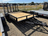 P.J. Trailers U8 83"X12' Utility Trailer | Single Axle 2.995K, 4' Spring Assisted Rear Ramp, ATV Side Ramps, Ready Rail Top Rails