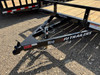 P.J. Trailers U8 83"X12' Utility Trailer | Single Axle 2.995K, 4' Spring Assisted Rear Ramp, ATV Side Ramps, Ready Rail Top Rails
