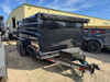 P.J. Trailers 2027 D7 83"X14' Scissor Dump Trailer | Tandem Axle 14K, 6" Channel, 48" Sides, Spreader Gate, Scissor Lift, Tarp Kit, Slide In Ramps