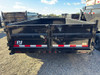 P.J. Trailers 2027 D7 83"X14' Scissor Dump Trailer | Tandem Axle 14K, 6" Channel, 24" Sides, Spreader Gate, Scissor Lift, Tarp Kit, Slide In Ramps