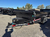 P.J. Trailers 2027 D7 83"X14' Scissor Dump Trailer | Tandem Axle 14K, 6" Channel, 24" Sides, Spreader Gate, Scissor Lift, Tarp Kit, Slide In Ramps