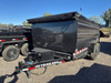 P.J. Trailers 2027 D7 83"X14' Scissor Dump Trailer | Tandem Axle 14K, 6" Channel, 48" Sides, Spreader Gate, Scissor Lift, Tarp Kit, Slide In Ramps