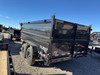 P.J. Trailers 2027 D7 83"X14' Scissor Dump Trailer | Tandem Axle 14K, 6" Channel, 48" Sides, Spreader Gate, Scissor Lift, Tarp Kit, Slide In Ramps