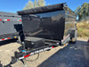 P.J. Trailers 2027 D7 83"X14' Scissor Dump Trailer | Tandem Axle 14K, 6" Channel, 48" Sides, Spreader Gate, Scissor Lift, Tarp Kit, Slide In Ramps