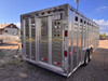 Merritt Trailers 2026 PUNCHSIDE 96"X24' Stock Trailer | Tandem Axle 17K, Aluminum, 52" Driver Escape Door, 2 Center Gates, Spare Tire Mount and Spare Tire