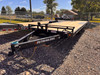 P.J. Trailers 2027 F8 20' Deckover Flatbed | Tandem Axle 10K, Extended Tongue, Open Storage Tray, Slide In Ramps, Straight Deck
