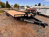P.J. Trailers 2027 F8 24' Deckover Flatbed | Tandem Axle 14K, Extended Tongue, Open Storage Tray, Slide In Ramps, Straight Deck