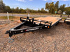 P.J. Trailers 2027 F8 24' Deckover Flatbed | Tandem Axle 14K, Extended Tongue, Open Storage Tray, Slide In Ramps, Straight Deck