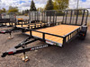 P.J. Trailers 2026 U7 77"X14' Utility Trailer | Single Axle 2.995K, 4' Spring Assisted Rampgate, ATV Side Load Ramps, Diamond Plate Steel Fenders, Ready Rail Channel Top Rails