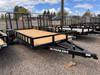 P.J. Trailers 2026 U7 77"X14' Utility Trailer | Single Axle 2.995K, 4' Spring Assisted Rampgate, ATV Side Load Ramps, Diamond Plate Steel Fenders, Ready Rail Channel Top Rails