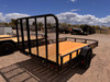 P.J. Trailers 2026 U8 83"X12' Utility Trailer | Single Axle 2.995K, 4' Spring Assisted Rampgate, ATV Side Load Ramps, Diamond Plate Steel Fenders, Ready Rail Channel Top Rails