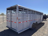 Circle D Trailers 2025 80"X24' Stock Trailer | Tandem Axle 14K, 16" OC Crossmembers, Rubber Mats