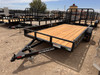 P.J. Trailers 2027 U8 83"X14' Utility Trailer | Single Axle, Rear Rampgate, ATV Side Load Ramps