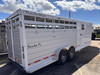 Trails West Trailers 2024 SANTA FE SUPER TACK 24' Stock Combo Trailer | Tandem Axle 18.667K, Convenience Package, Rear Slider