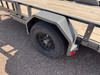 P.J. Trailers 2022 U8 83"X14' Utility Trailer | Single Axle 2.995K, Rear Ramp Gage, ATV Side Load Ramps, Diamon Plate Fender, Spare Mount