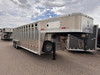 Wilson Trailers 2027 Punchside 84"X24' Stock Trailer | Alluminum, PSGN-5724, 16KGVWR, 7K AXLES, TIE RAIL INSIDE, 8 TIE LOOPS OUTSIDE, RUNNING BOARDS,