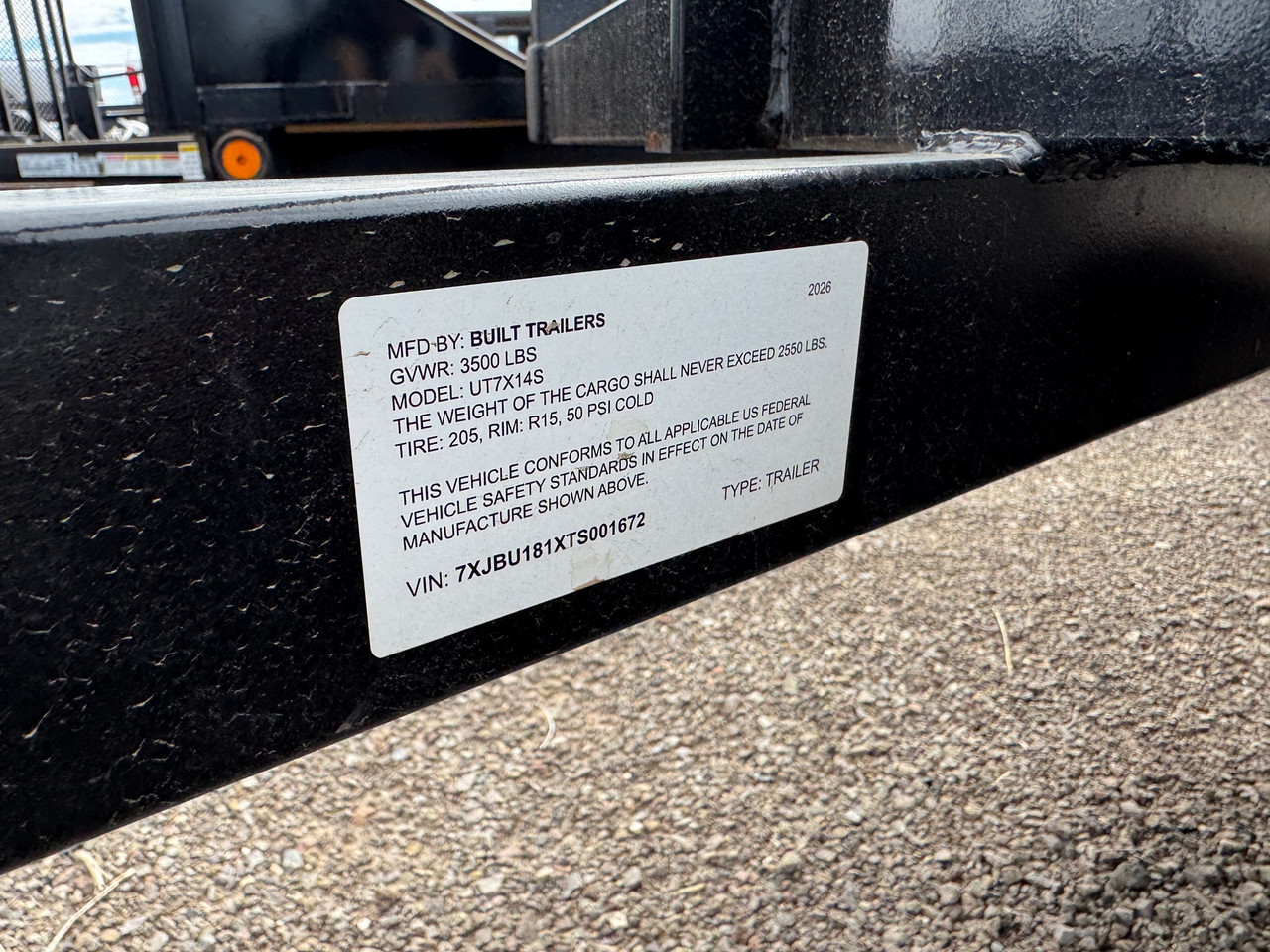 Built Trailers 2026 84"X1' Utility Trailer | Single Axle, RAMPGATE