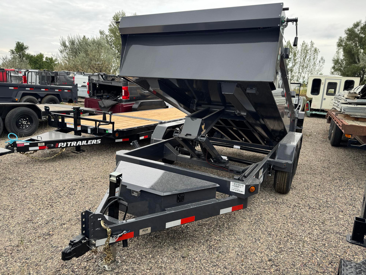 Norstar Trailers 2027 DCB 72"X12' Scissor Dump Trailer | Tandem Axle, 72"X12' DCB TA DUMP, POWER UP DOWN, SCISSOR LIFT, (2) 5.2K AXLES, SLIDE IN RAMPS, TARP KIT,
