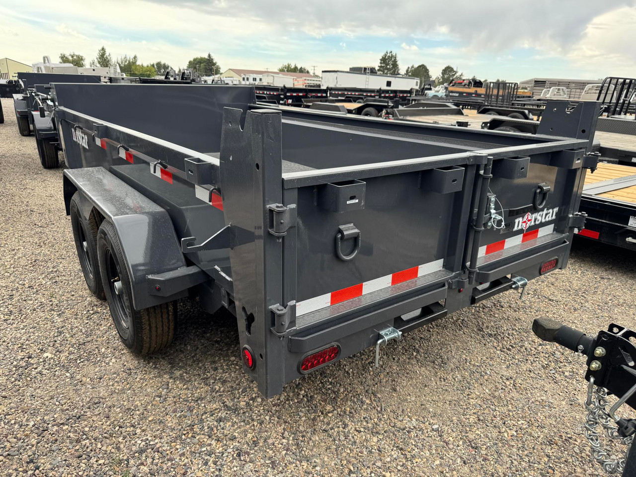 Norstar Trailers 2027 DCB 72"X12' Scissor Dump Trailer | Tandem Axle, 72"X12' DCB TA DUMP, POWER UP DOWN, SCISSOR LIFT, (2) 5.2K AXLES, SLIDE IN RAMPS, TARP KIT,