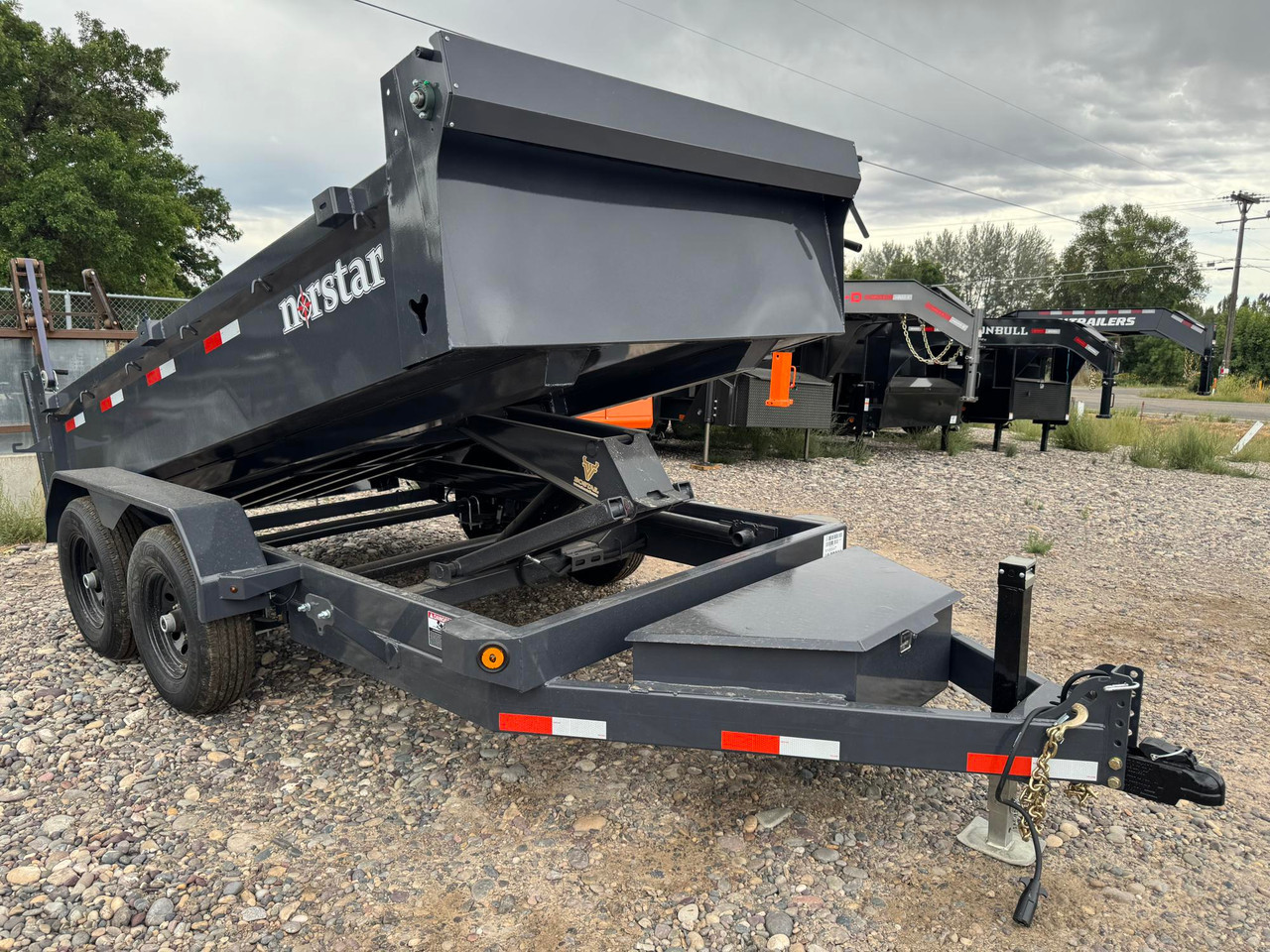 Norstar Trailers 2027 DCB 72"X12' Scissor Dump Trailer | Tandem Axle, 72"X12' DCB TA DUMP, POWER UP DOWN, SCISSOR LIFT, (2) 5.2K AXLES, SLIDE IN RAMPS, TARP KIT,