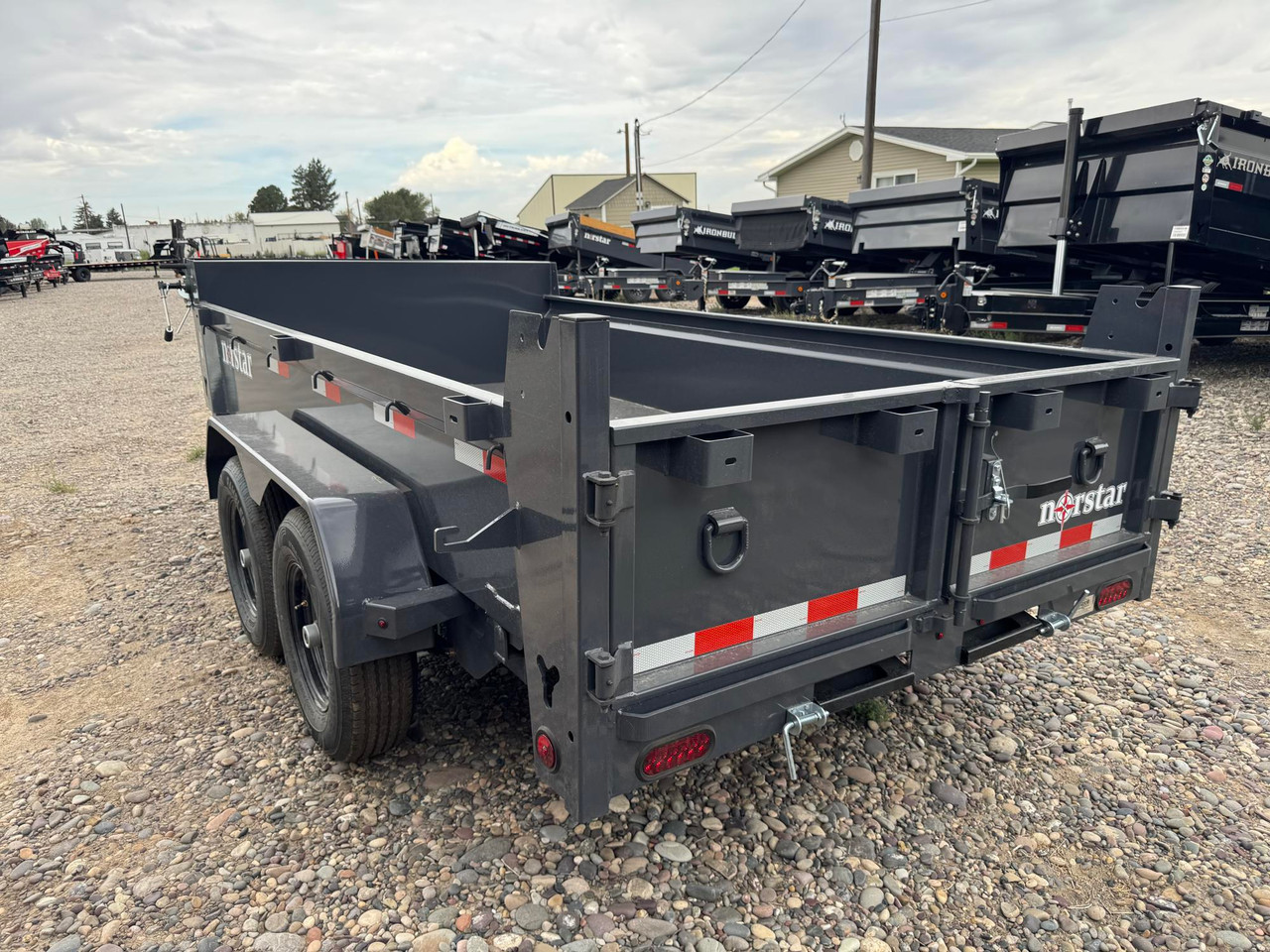 Norstar Trailers 2027 DCB 72"X12' Scissor Dump Trailer | Tandem Axle, 72"X12' DCB TA DUMP, POWER UP DOWN, SCISSOR LIFT, (2) 5.2K AXLES, SLIDE IN RAMPS, TARP KIT,