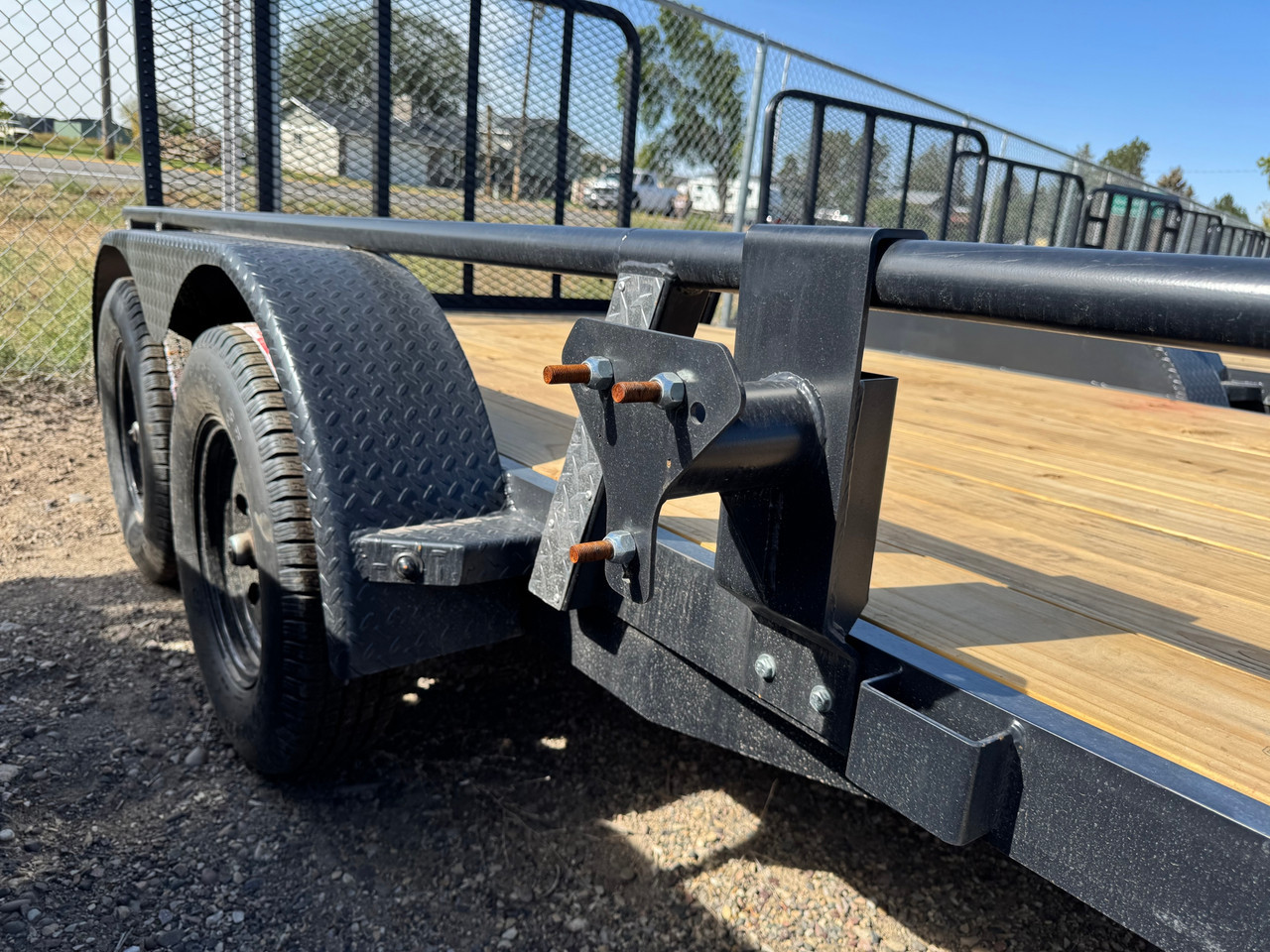 Raw Maxx Trailers 2027 UTX 77"X12' Utility Trailer | Tandem Axle, 2" ROUND TUBE RAIL, 4' GATE, 8 PLY TIRES, 7K