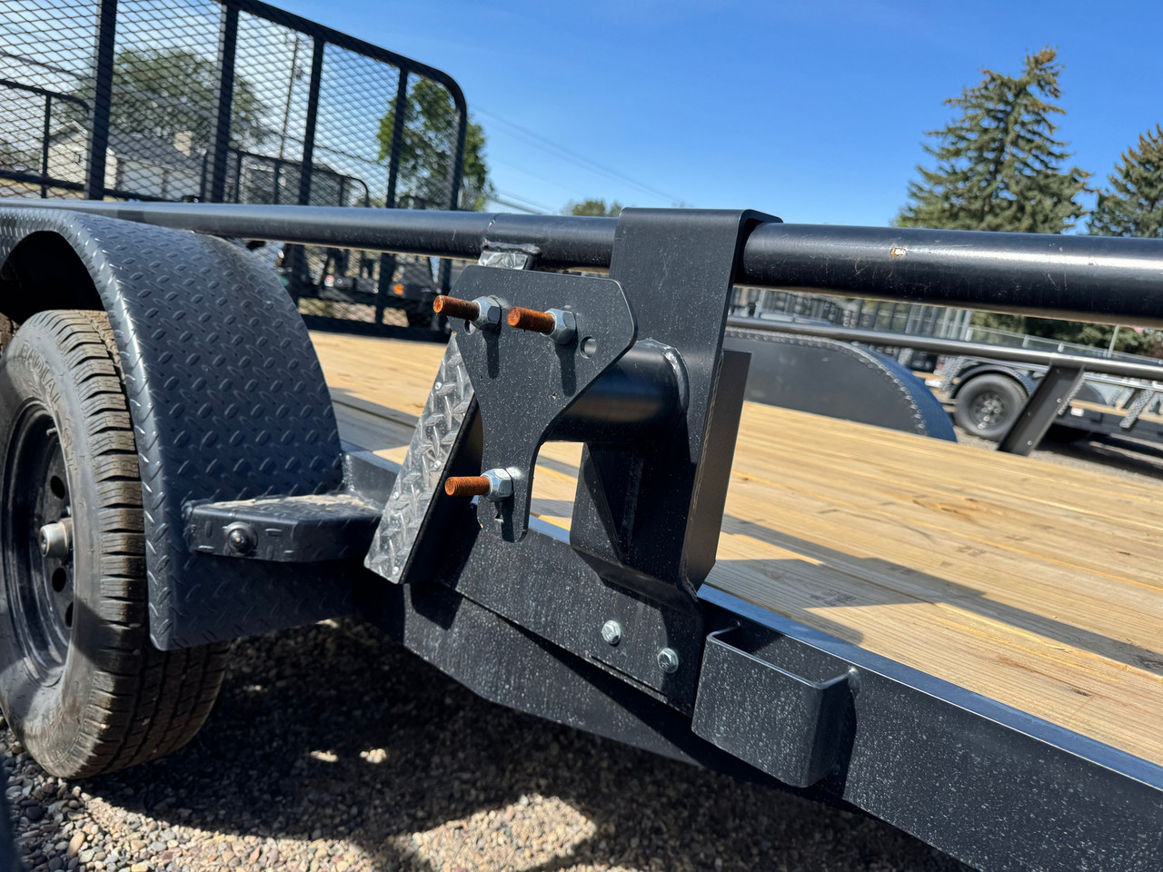 Raw Maxx Trailers 2027 UTX 77"X12' Utility Trailer | Tandem Axle, 2" ROUND TUBE RAIL, 4' GATE, 8 PLY TIRES, 7K