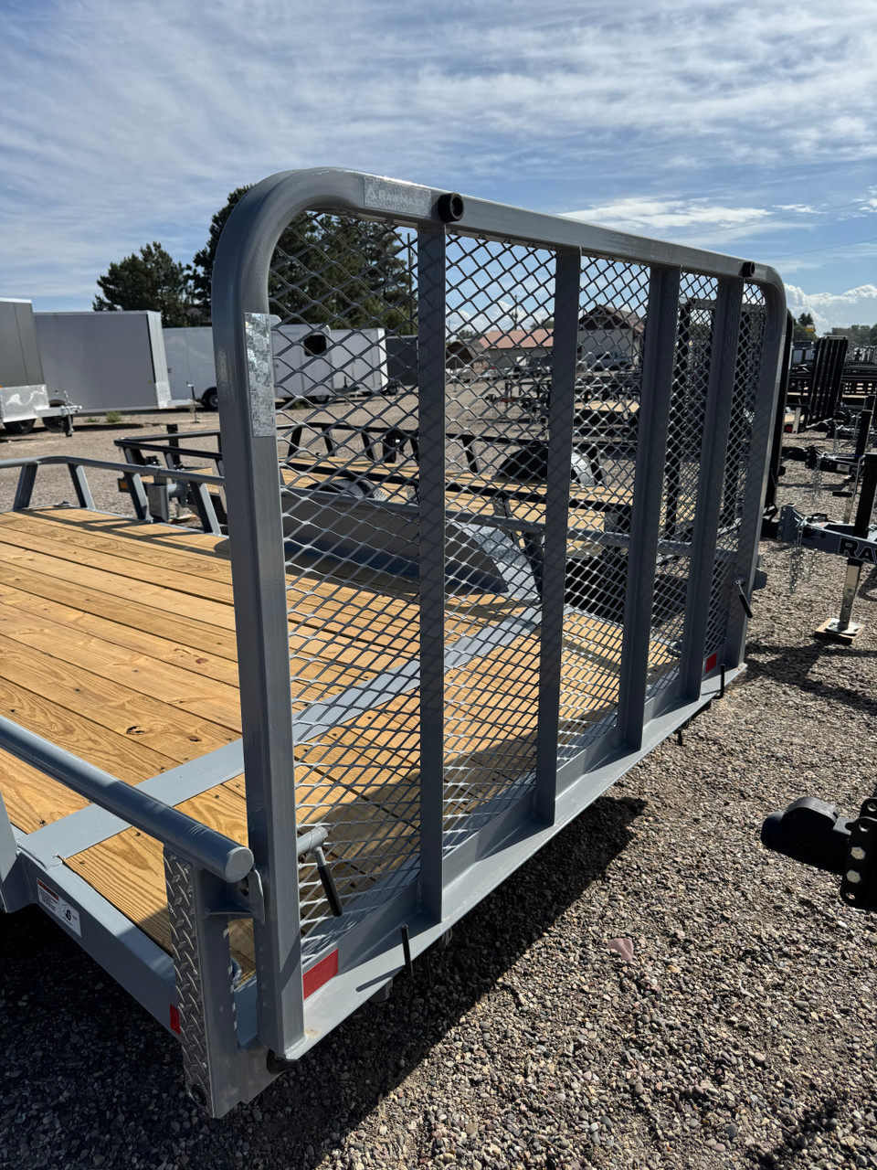 Raw Maxx Trailers 2027 UTX 83"X14' Utility Trailer | Tandem Axle, 2" ROUND TUBE RAIL, 4' GATE, 8 PLY TIRES 7K