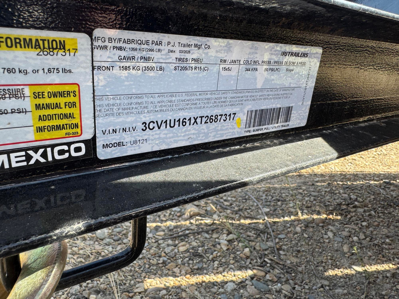 P.J. Trailers U8 83"X12' Utility Trailer | Single Axle 2.995K, 4' Spring Assisted Rear Ramp, ATV Side Ramps, Ready Rail Top Rails