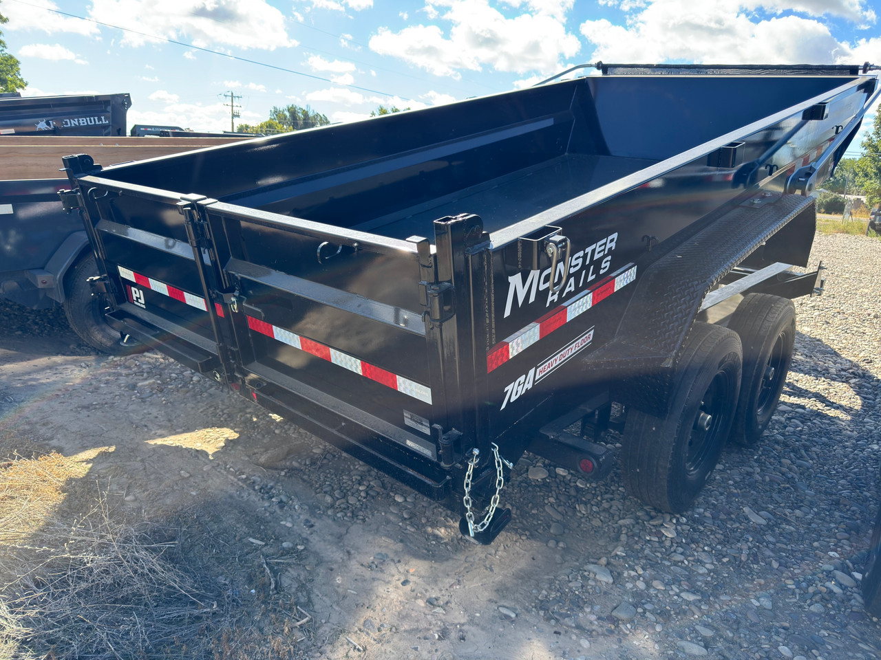 P.J. Trailers 2027 DT 83"X14' Telescopic Dump Trailer | Tandem Axle 14K, Low Profile, 24" Sides, 7ga Floors, Hydraulic Jack, Solar Charger