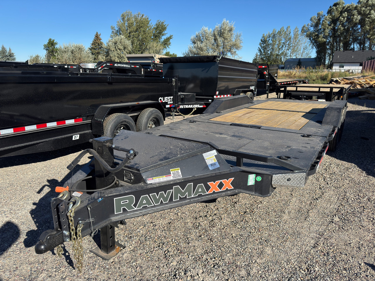 Raw Maxx Trailers 2027 GTX 100"X2' Car Hauler Tilt Trailer | Tandem Axle 20K, Tongue Storage Box, Deck Storage Cabinet, Tool Basket, Winch Plate and Roller