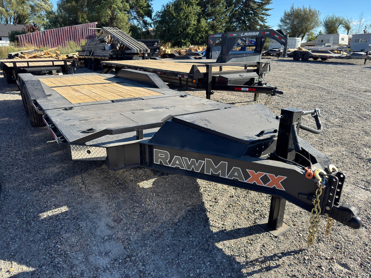 Raw Maxx Trailers 2027 GTX 100"X2' Car Hauler Tilt Trailer | Tandem Axle 20K, Tongue Storage Box, Deck Storage Cabinet, Tool Basket, Winch Plate and Roller