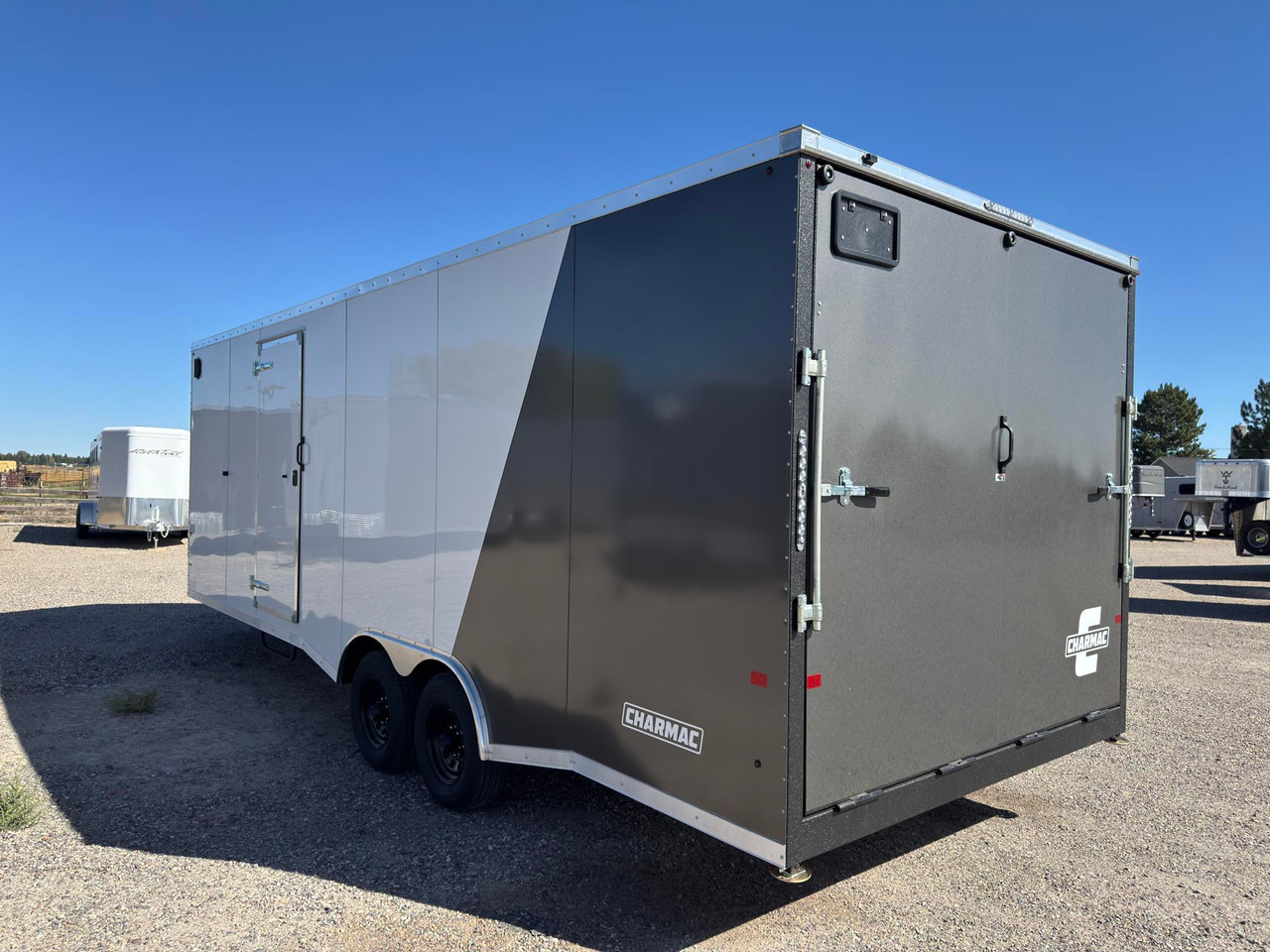 Charmac Trailers 2027 Stealth 100"X24' V-Nose Cargo Trailer | Tandem Axle 10K, 7' TALL, RAMP, EXTRA INTERIOR LIGHTS, RUBBER DP FLOOR/RAMP, TORSION AXLES