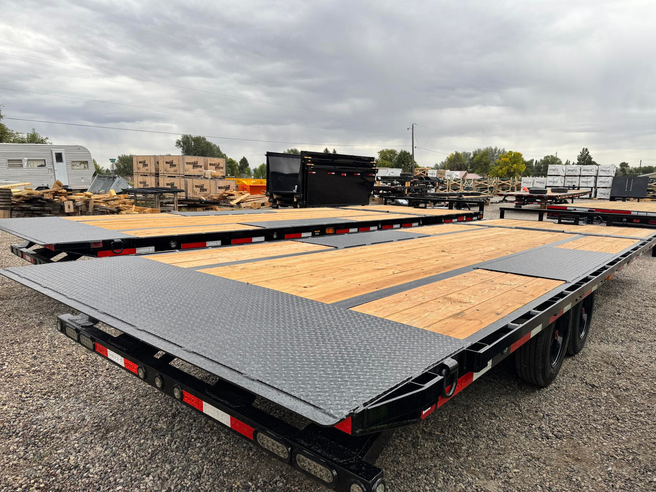 Maxx-D Trailers 2027 GOX 102"X26' Deckover Tilt Trailer | Tandem Axle 17.5K, 6' STATIONARY, 20' TILT, SPARE MOUNT, WINCH PLATE W/ROLLER