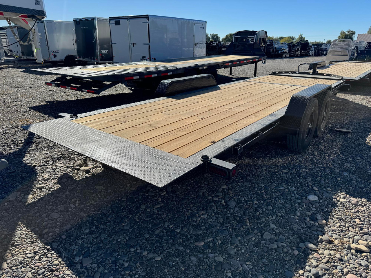 P.J. Trailers 2027 TY 83"X22' Equipment Tilt Trailer | Tandem Axle 14K, 8" I-Beam Frame, w/14 Ply Tires, Torsion Axles, 16' Tilt Deck, Plate for Winch