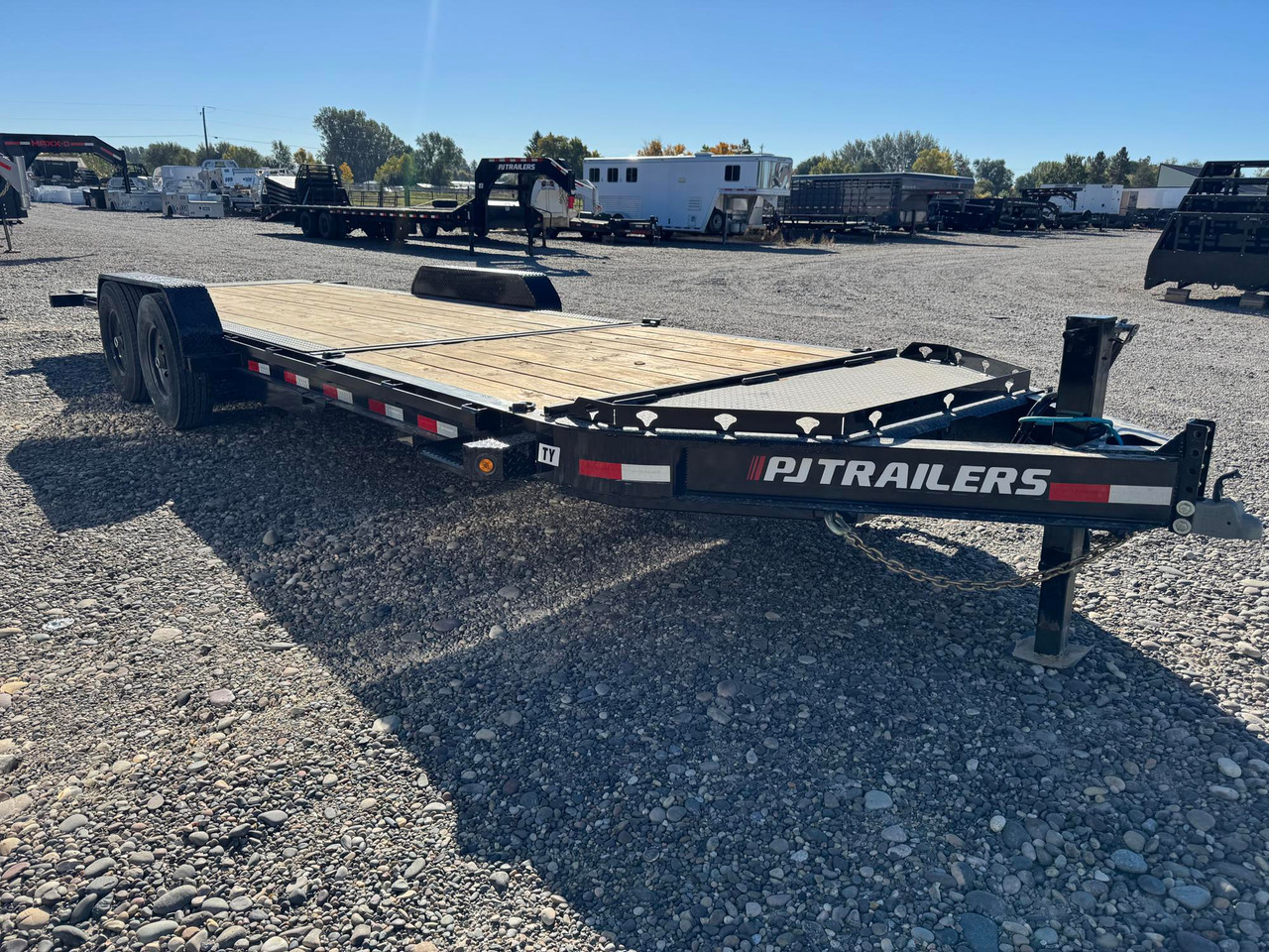 P.J. Trailers 2027 TY 83"X22' Equipment Tilt Trailer | Tandem Axle 14K, 8" I-Beam Frame, w/14 Ply Tires, Torsion Axles, 16' Tilt Deck