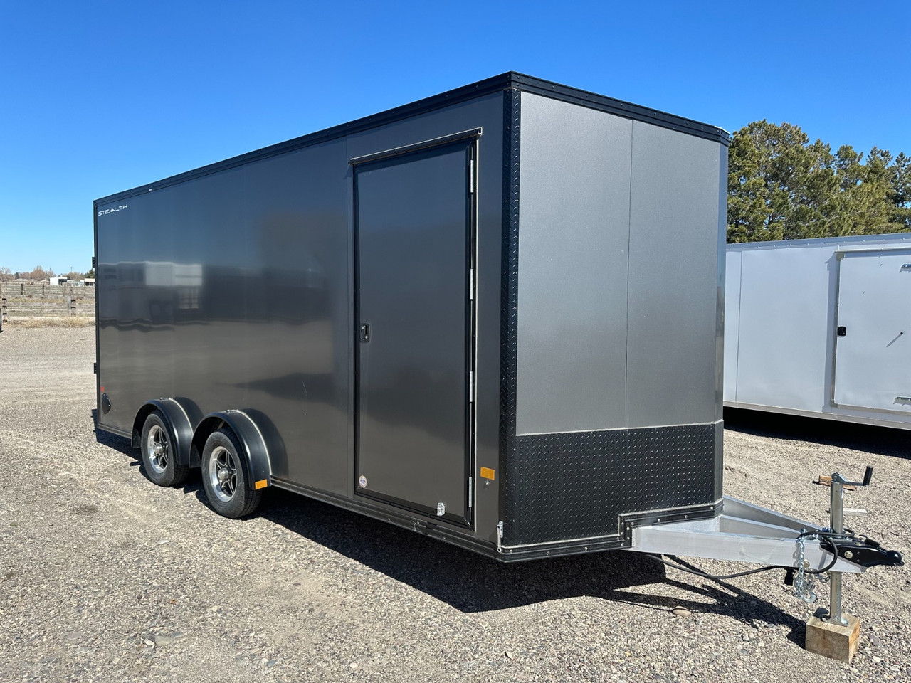 Alcom Trailers 2024 STEALTH 90"X18' Standard Cargo Trailer | Tandem Axle 7K, Airline Recessed Track, Luan Interior, Extended Tongue, Passenger Side RV Door