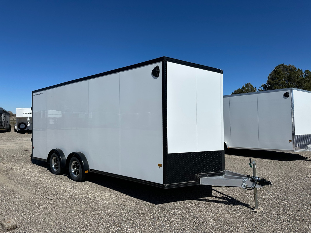 Alcom Trailers 2024 STEALTH 90"X20' V-Nose Cargo Trailer | Tandem Axle 7K, Airline Recessed Track, 7' Tall, Luan Interior, Passenger Side Door