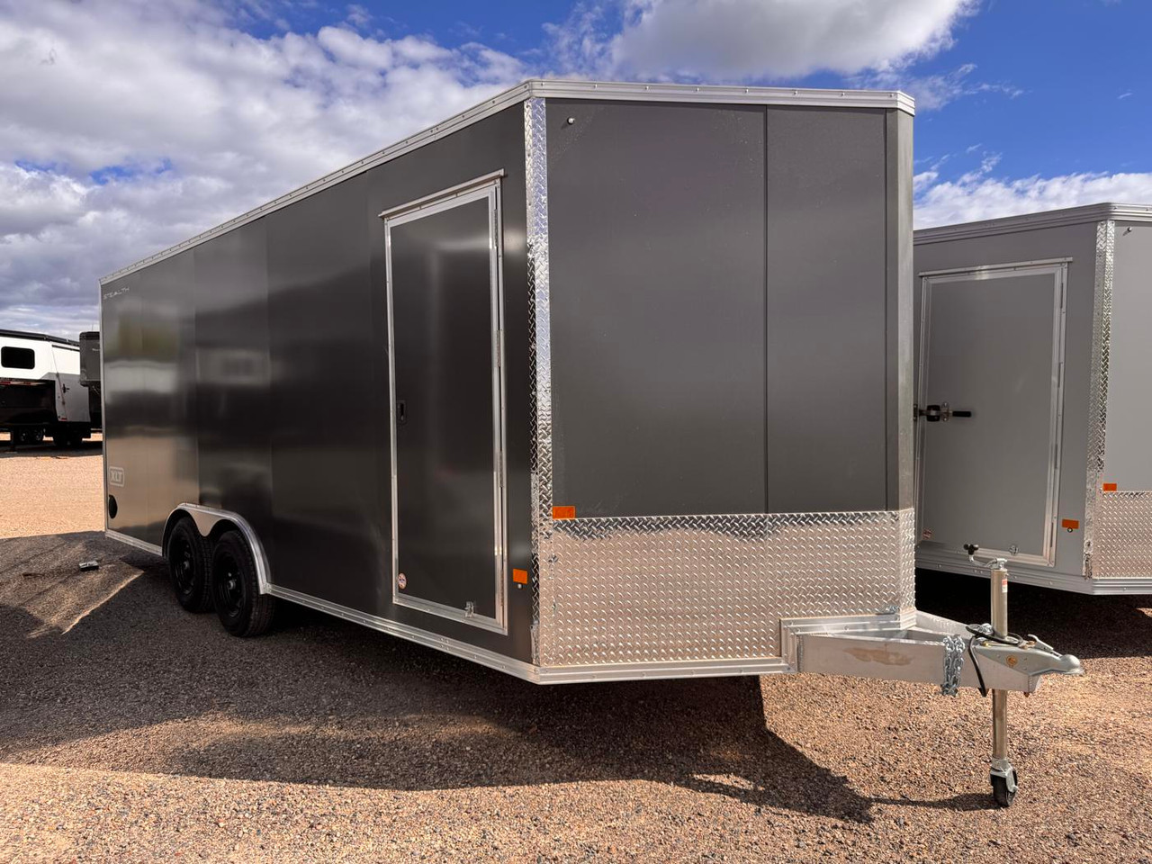 Alcom Trailers 2026 XLT PRO 102"X20' V-Nose Enclosed Car Hauler | Tandem Axle 9.99K, Polycore Siding, 7' Tall, Rear Ramp Door