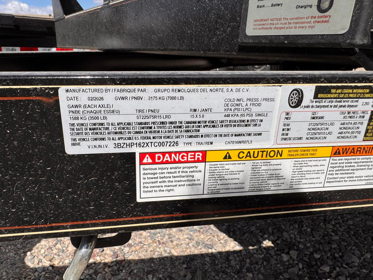 GR Trailers 2026 82"X18' Equipment Trailer | Tandem Axle 7K, 5" Channel Frame, Straight Deck, Slide In Ramps