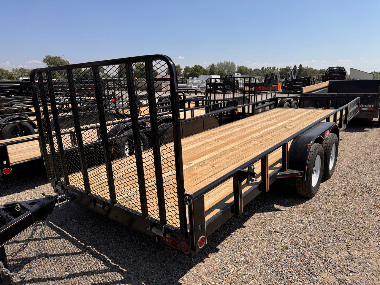GR Trailers 2025 82"X22' Utility Trailer | Tandem Axle 7K, Channel Pipetop Rail, Side Load ATV Ramps, Rear Rampgate